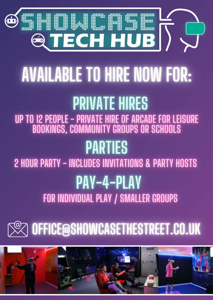 Come visit us here @ Showcase Tech Hub! - Call 01382 699623 to book!