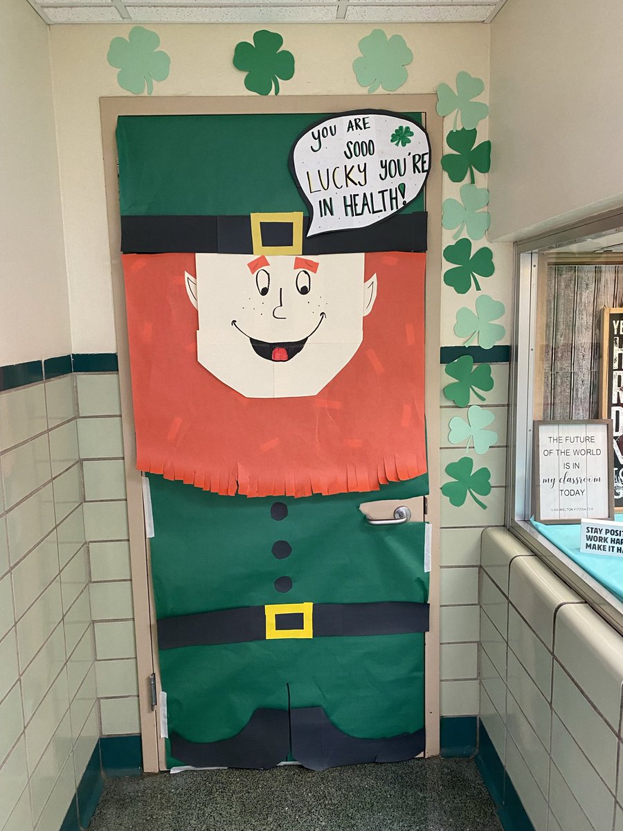MissIsonPE's tweet photo. And room 300’s door that I put so much effort into ☘️🍀🌈 https://t.co/tJ4ADMGC6k