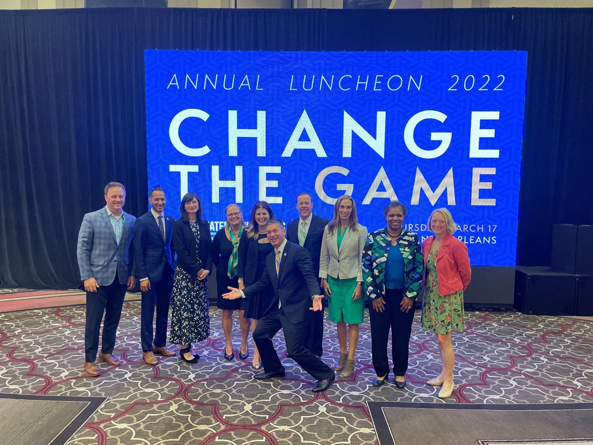 A big thank you to <a href="/GNOinc/">GNO, Inc.</a> for having a group of <a href="/OchsnerHealth/">Ochsner Health</a> leaders at your annual lunch -- we are on board with being game changers in our region and bringing better health and new opportunities to the communities we serve!!