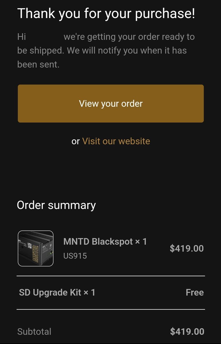 Finally stepping into the world of crypto mining, starting with the Blackspot Helium Miner by <a href="/getmntd_/">MNTD.</a> 🙌