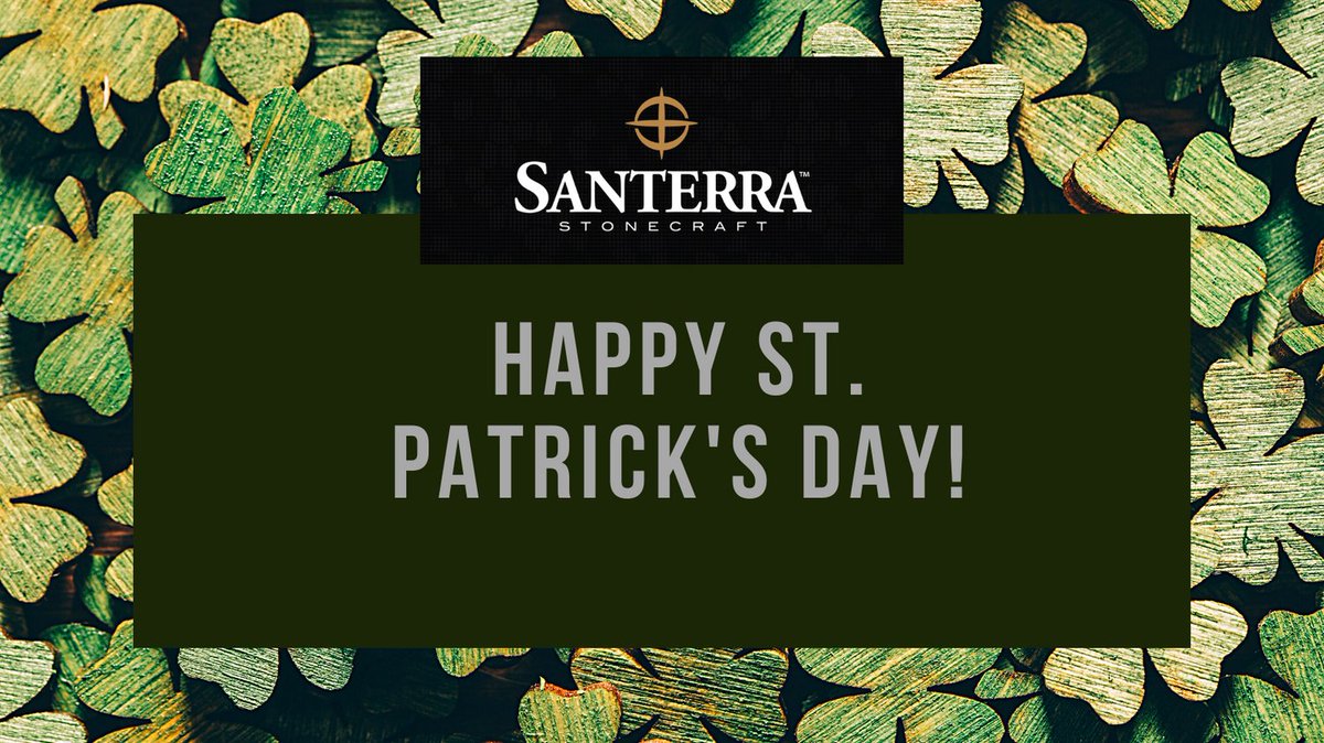 Happy St. Patrick`s Day from Santerra Stonecraft.

#SanterraStonecraft #stpatricksday #luck #shamrock #rock #stone #brick