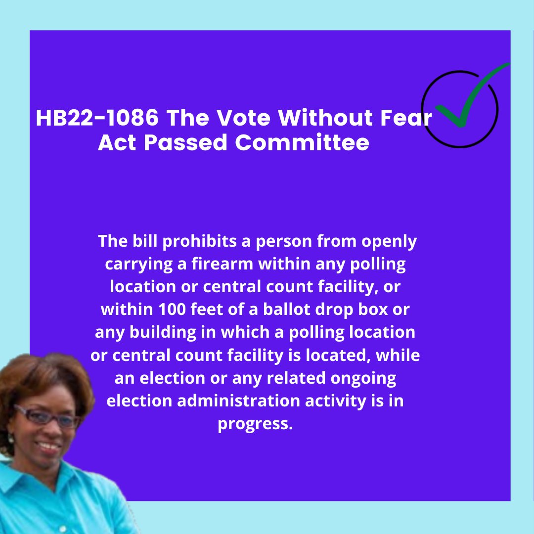 SenRhondaFields's tweet photo. The freedom to vote without fear is fundamental to a strong and healthy democracy.
#copolitics #cosendem #coleg
Find more about my legislation here: https://t.co/OSvEbW8z4x https://t.co/jIZpiLoJGw