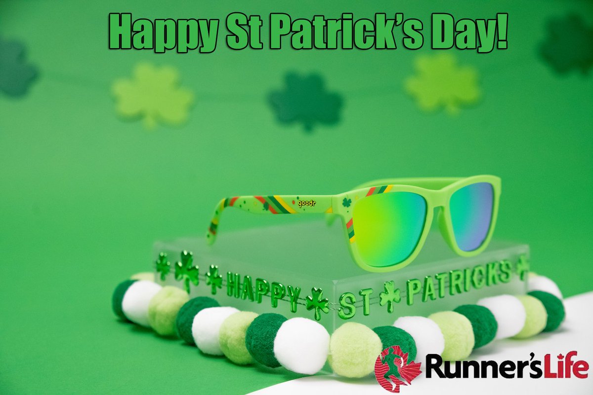 Happy St Patrick's Day from Runner's Life! Drop in for some Irish lenses. Shop at shop.runnerslife.ca/search?q=goodr