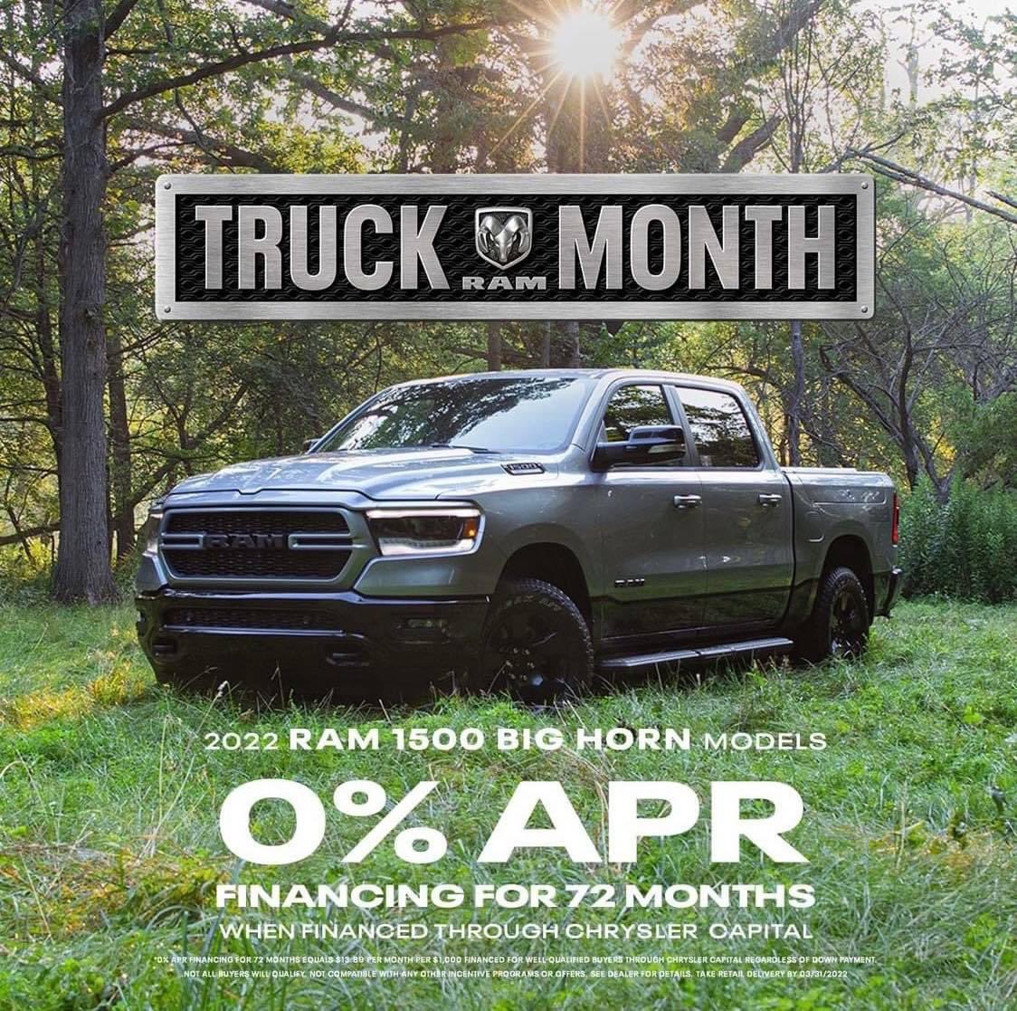 ThayerCDJR's tweet photo. We’re feeling lucky!🍀 Finance your next Ram 1500 this month for as low as 0% APR for 72 months, here at Thayer Chrysler Dodge Jeep Ram in Bowling Green. #ThinkThayer #FeelingLucky https://t.co/8VYJhZetD0