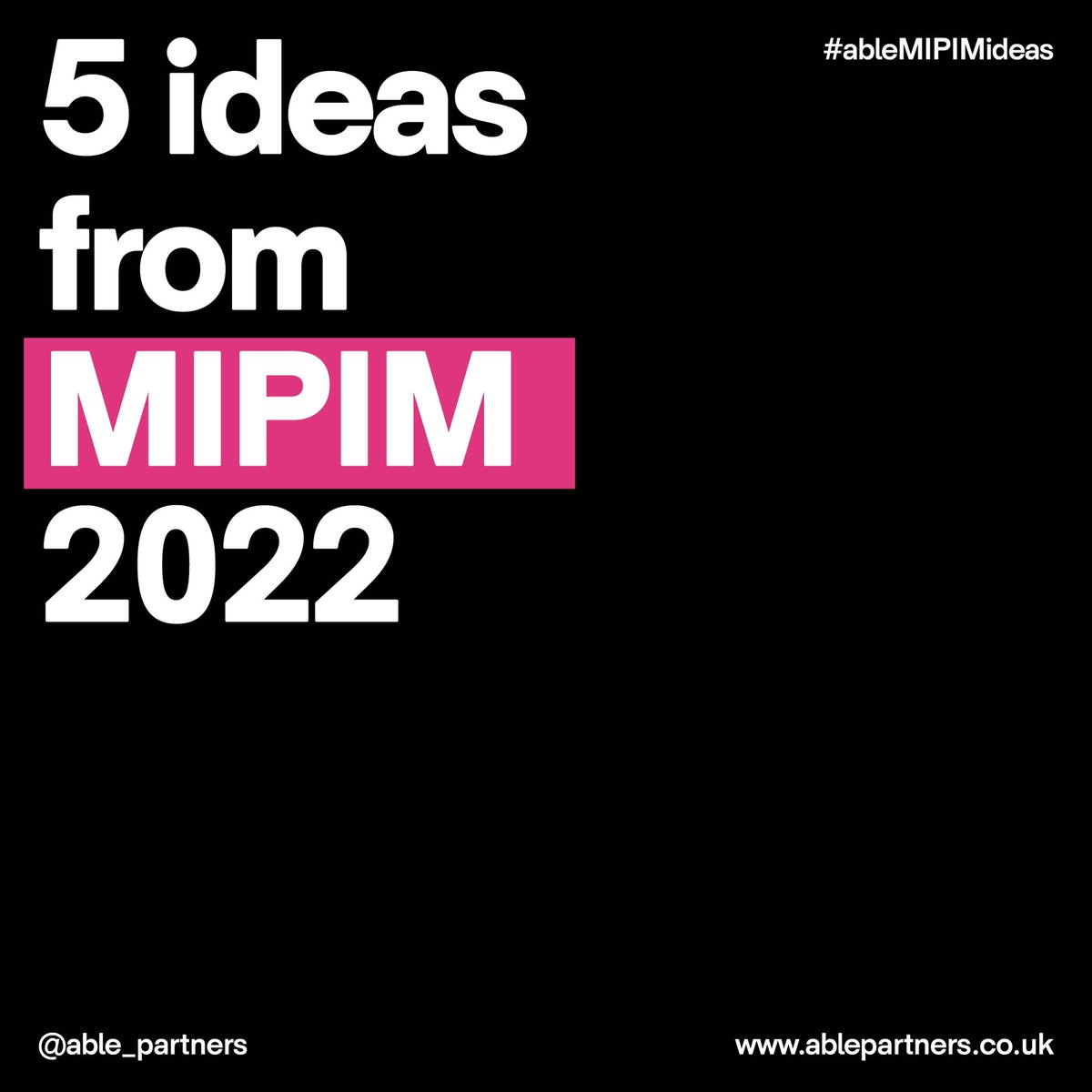 able_partners's tweet photo. Five ideas I heard at MIPIM #MIPIM2020 #londonatmipim #officedesign https://t.co/EPZEshzBaA