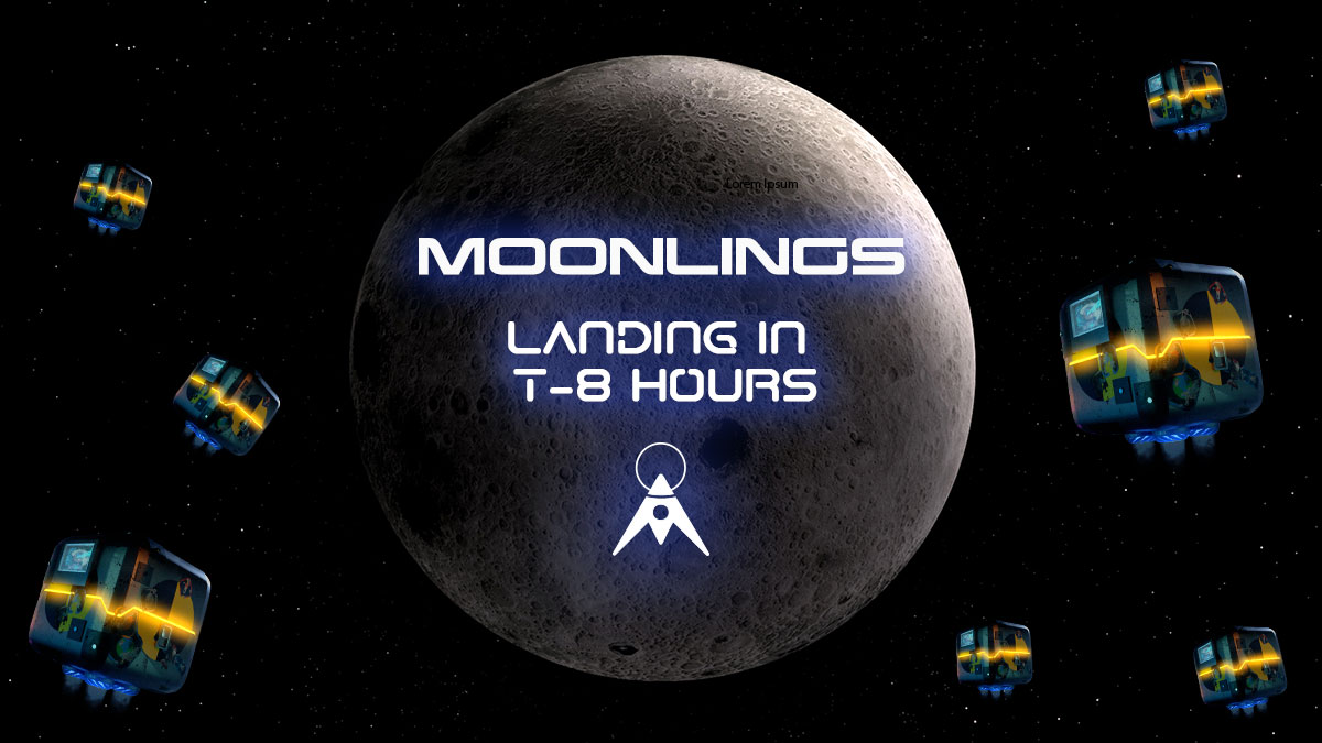 🌒 The Moonlings are revealing in T-8 Hours! 🌘
Please join us on Spaces at 8pm EST for our Moonlings Landing Reveal Party. 🚀🚀

💎 Hold on to your boarding passes, don't let others steal your luck.🍀