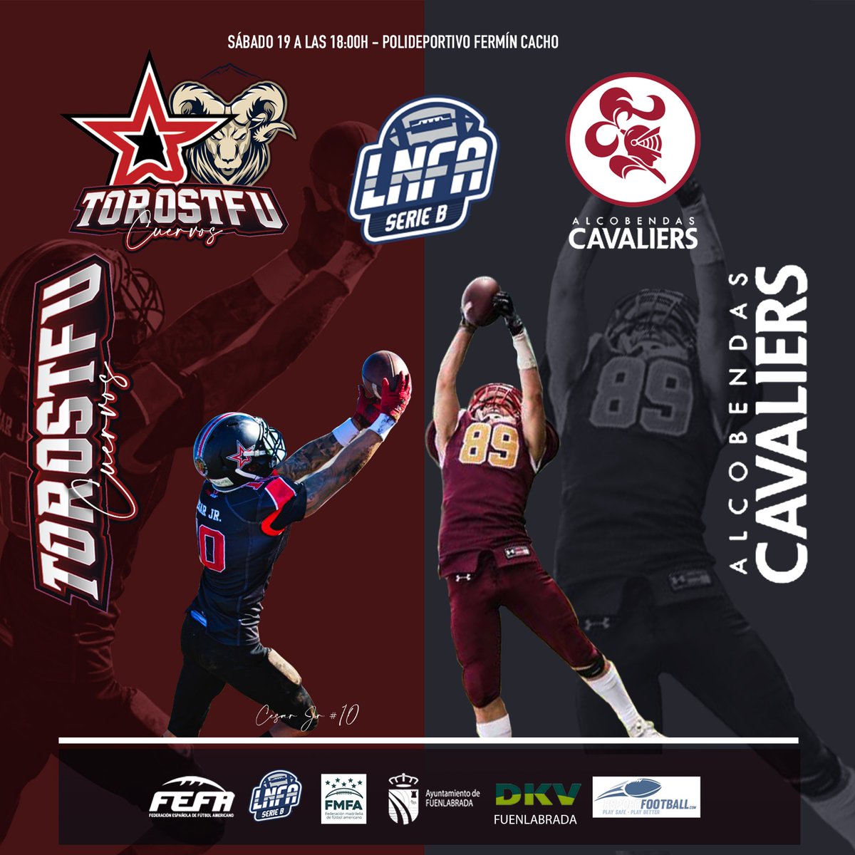 ❌ SERIE B ❌

Este próximo sábado la liga nacional vuelve a Fuenlabrada,nos enfrentaremos en el FERMIN CACHO a @alcobendascavs que nos visita con un pleno de victorias...intentaremos ponérselo muy difícil e intentar dar la sorpresa.
OS ESPERAMOS ESTE SABADO EN EL CACHO.