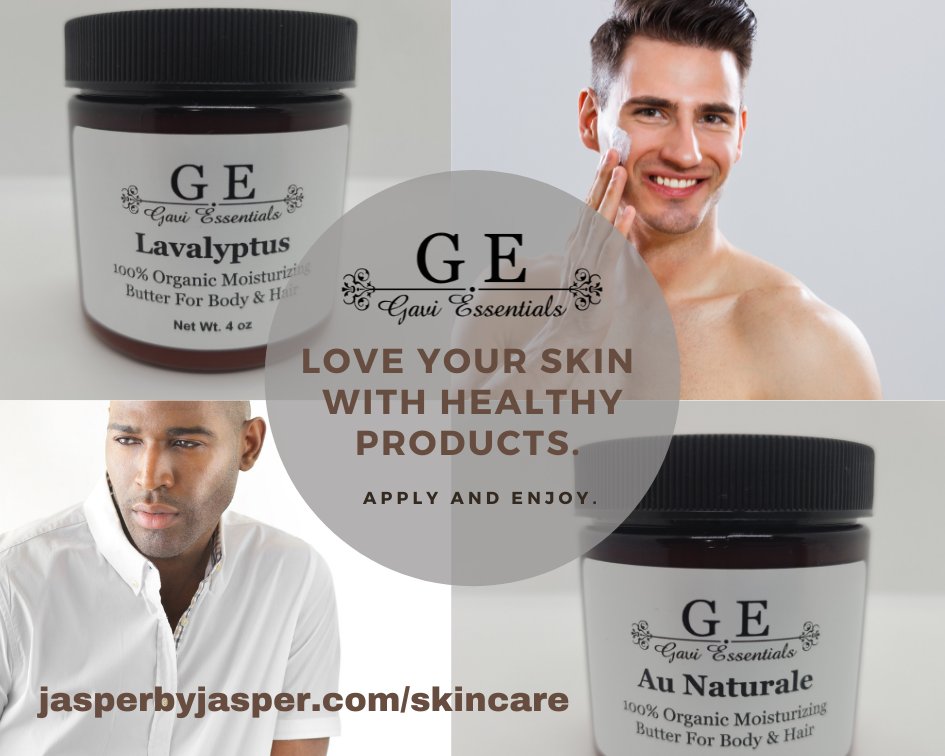 jasperbyjasper's tweet photo. Nurture your skin! Choose either the natural scent of cocoa butter with our Au Naturale body butter or Lavalyptus, our gently scented body butter with lavender. 
#JBJMade4U #Organic #NaturalSkincareProducts #GaviEssentials #JasperByJasper https://t.co/p4fe1sojdd