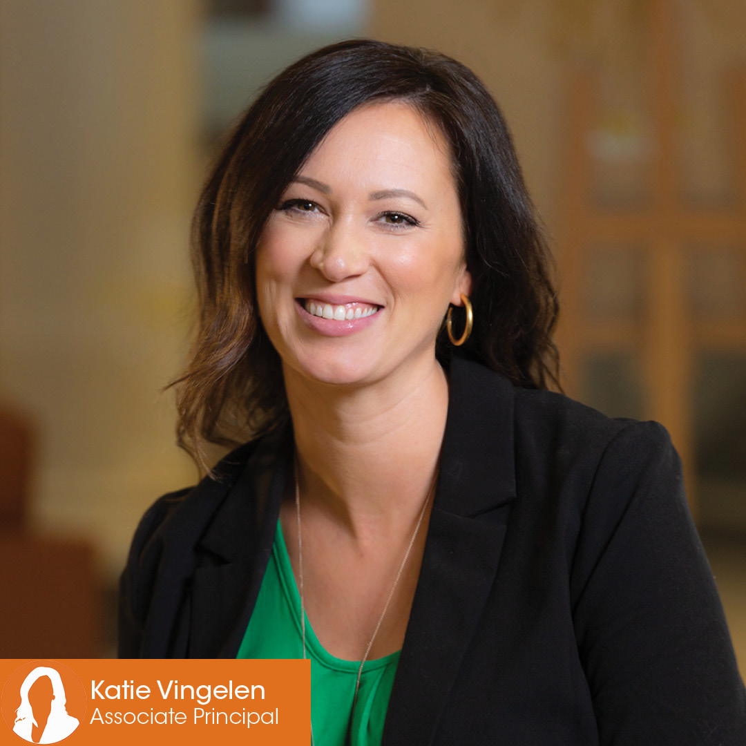 IntegrusArch's tweet photo. Katie Vingelen joins Integrus leadership team as Associate Principal. Katie enjoys connecting with people &amp; asking the right questions to translate their vision into design solutions that strike a thoughtful balance between form, function, &amp; experience. https://t.co/HykYISeRR9 https://t.co/1t9sJPKpe0