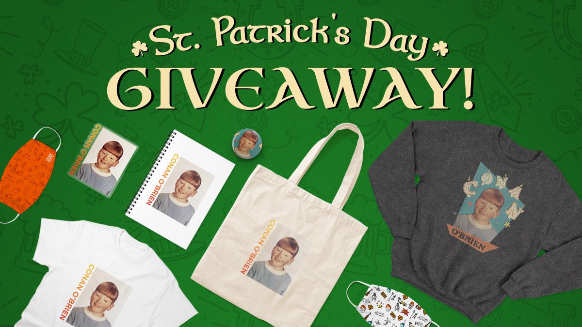 Happy St. Patrick's Day! We're celebrating by giving away some merch with your favorite Irishman's face on it! To enter: RT this, reply with a green heart 💚, and make sure you're following us!