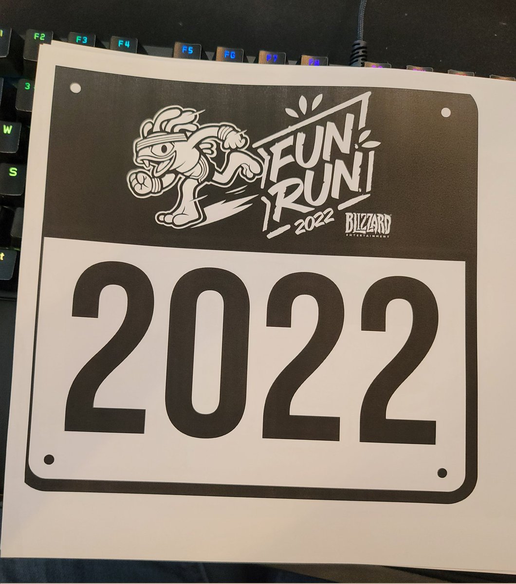 AshSlayGG's tweet photo. Oh I'm excited!
I haven't done a fun run for years, and @Navyyeti and baby Scrumpy are going to run with me this year! ๐ we got these bibs and Scrumpy is going to get a bandana!
#BlizzardFunRun #BlizzardEmployee #HeathilyMakeVideoGames https://t.co/jxqLSTDDkX