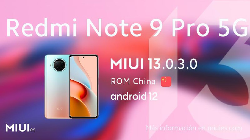 MIUISPAIN's tweet photo. Actualización para el Redmi Note 9 Pro 5G
🔹 Versión 13.0.3.0
🔹 MIUI 13 China Estable
🔹 Android 12
Descargar: https://t.co/Eq3gpK6zKP

#RedmiNote9Pro5G #gauguin #China #MIUI13 https://t.co/7TVSyI9QJg