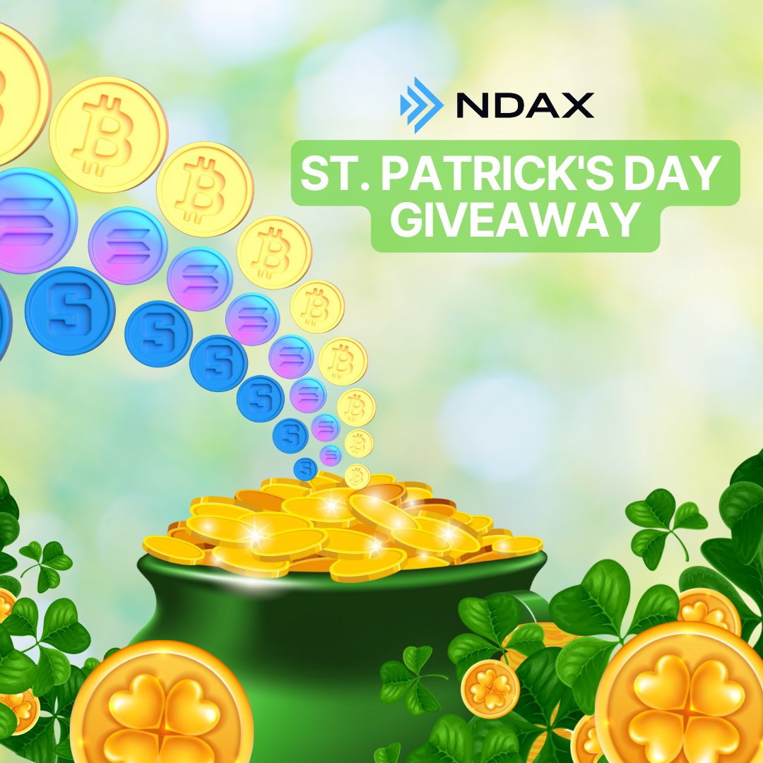 ndaxio's tweet photo. With your lucky charms in hand, be on the hunt for some magical pots at the end of the rainbow!

🤞 $500 Pot of $BTC
🤞 $250 Pot of $SAND
🤞 $250 Pot of $SOL

To enter the hunt:
🌈 Follow, RT &amp; Like
☘️ Tag Three Lucky Friends
🍻 Use #NDAXluck #StPatricksDay https://t.co/GcBptvdZOS