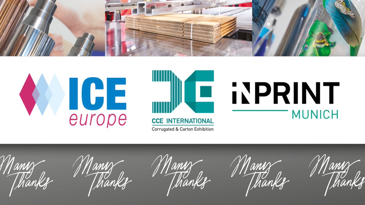 We would like to thank all our fantastic ✨ #ICEEurope | #CCEInternational | #InPrintMunich ✨ exhibitors and visitors, all our partners and our great colleagues for taking part and making the 3 exhibitions under one roof a success 💯

We wish everyone a safe journey back home 🌐
