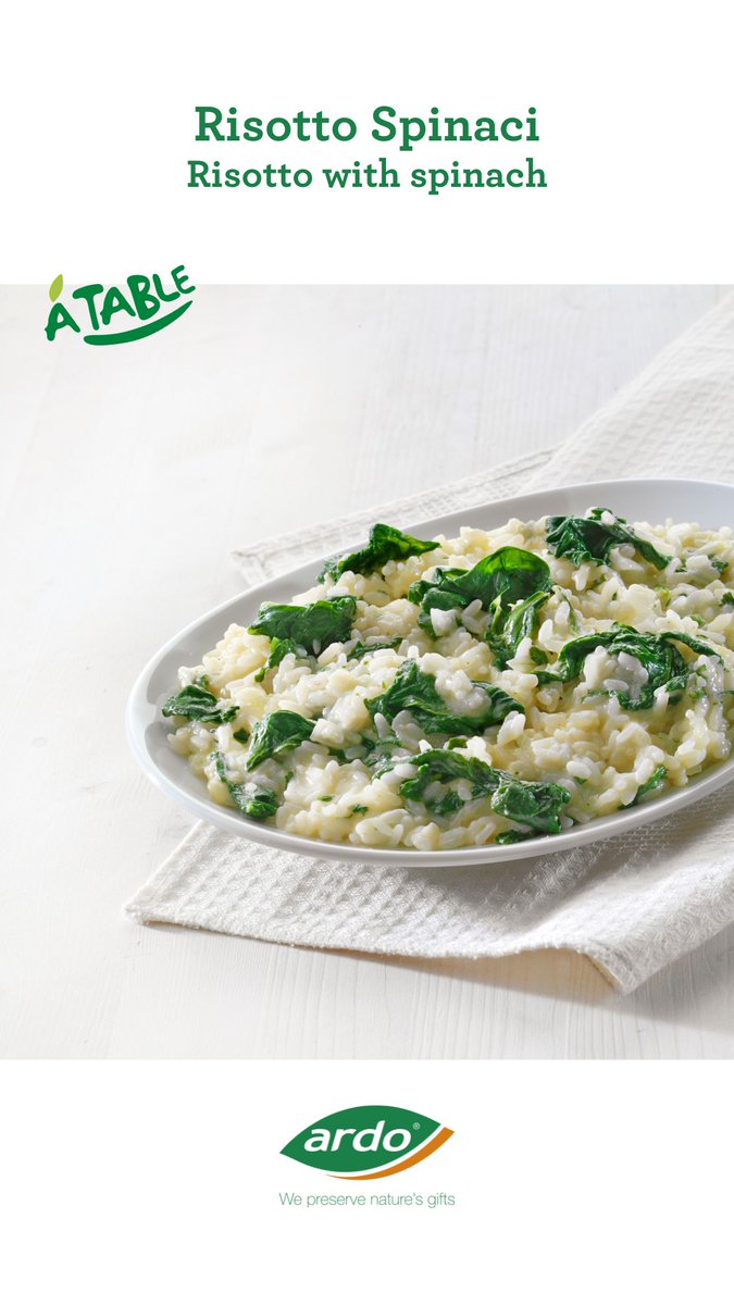 ArdoUk's tweet photo. Did you know we have prepared #risottos in our range? Just heat up our Risotto Spinaci or Risotto Funghi and serve. 100% #convenience, 100% #delicious ! #vegetarian #meals #dinnertime https://t.co/P3Frxb8DoN