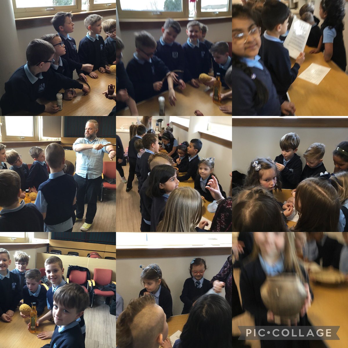 CarnbroePS's tweet photo. Primary 3 had great fun looking at different Ancient Roman artefacts today! #RottenRomans https://t.co/gwN3w0igxC