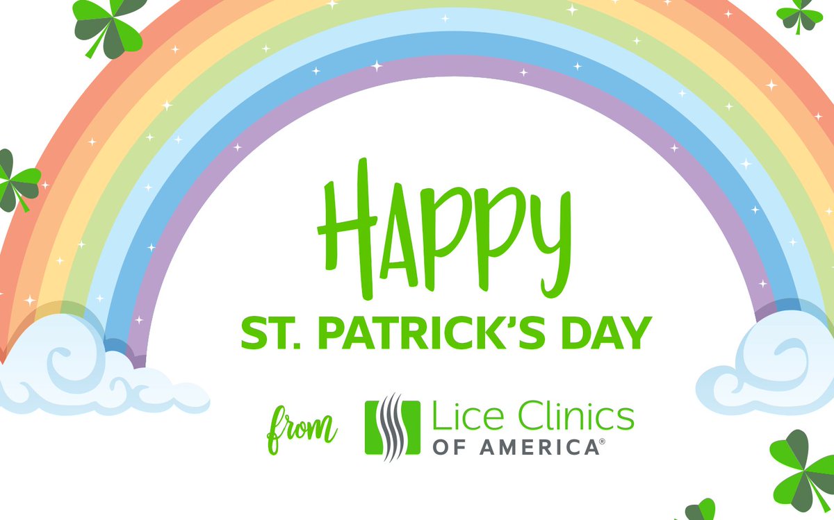 LiceNoMore's tweet photo. Happy St. Patrick’s Day! Let the luck of the Irish and Lice Clinics of America help you become life free! Visit us at https://t.co/LjSlHDInF4 to find a clinic near you!

#CureLice #LetsGetRealAboutLice #StPatricksDay https://t.co/NsIABHsYqs