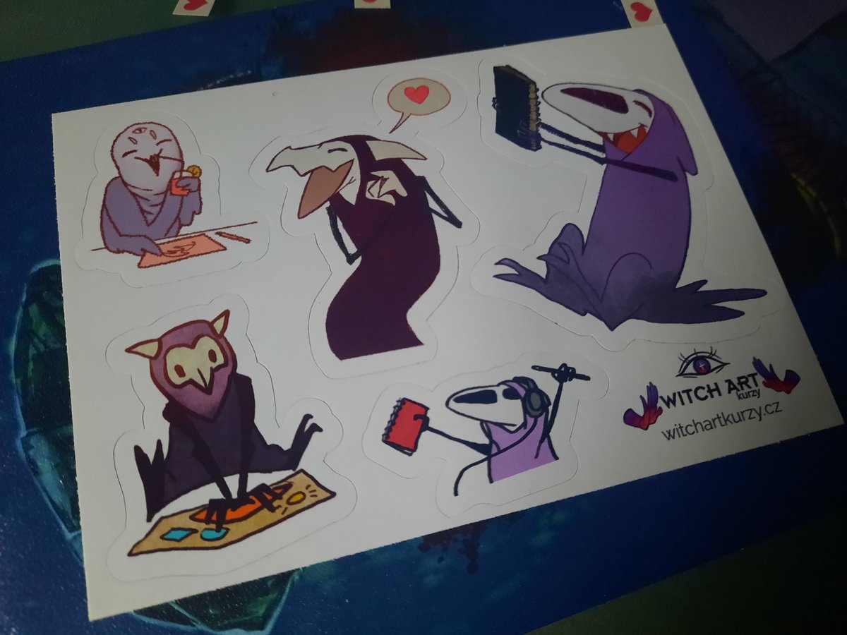 dreadwoof's tweet photo. officially in the best Evil Art Army @witchartkurzy @veggetery 🖤✨  thank u for the free stickers and arcane art lessons https://t.co/TNsnfAdGbc