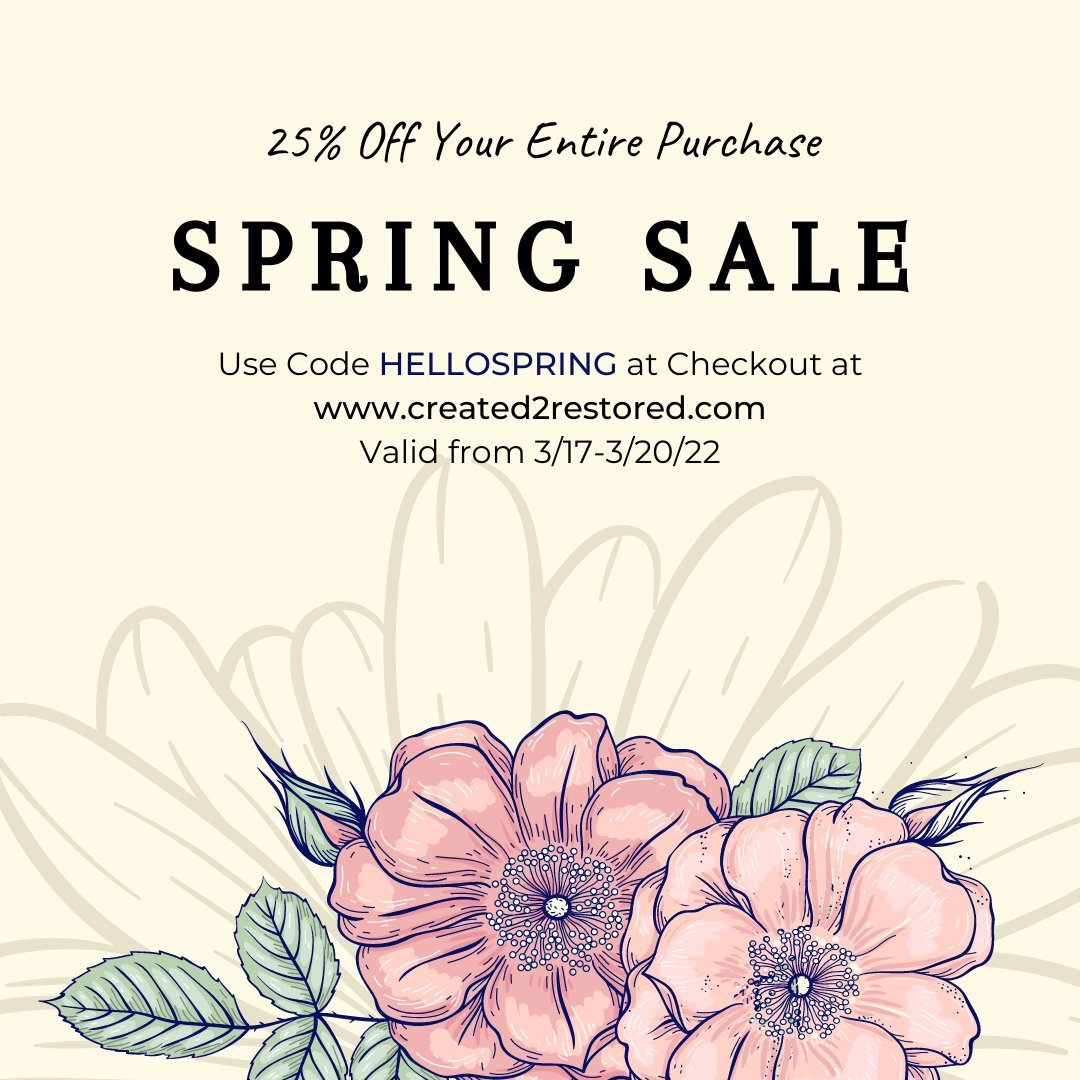 TheCRBrand's tweet photo. Spring Sale Time! Save 25% off your next secondhand purchase with us! Just use code HELLOSPRING at checkout. Valid today through 3/20/22. Shop sustainable with us! https://t.co/yO3UHuZT95 #shoppingday #StPatricksDay #spring #sale https://t.co/pczFfl8q5S