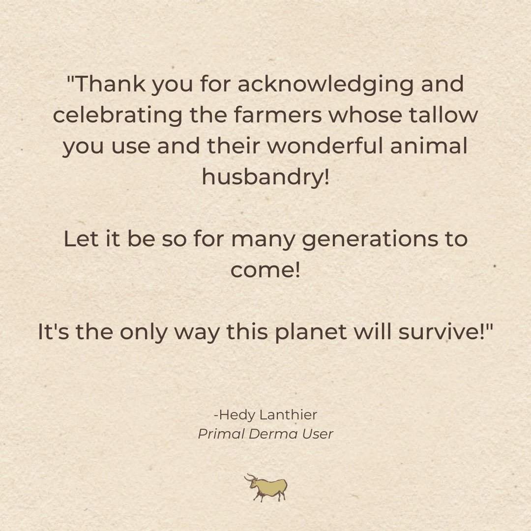 primalderma's tweet photo. The animal is connected to the earth. You’re connected to the animal. The products you can create from that animal could connect you to others, if you share them or sell them.
#primalderma #skincare #paleo #tallow #productdesign #zerowaste #ancient #cleanskincare #green https://t.co/tcs7snFBTY