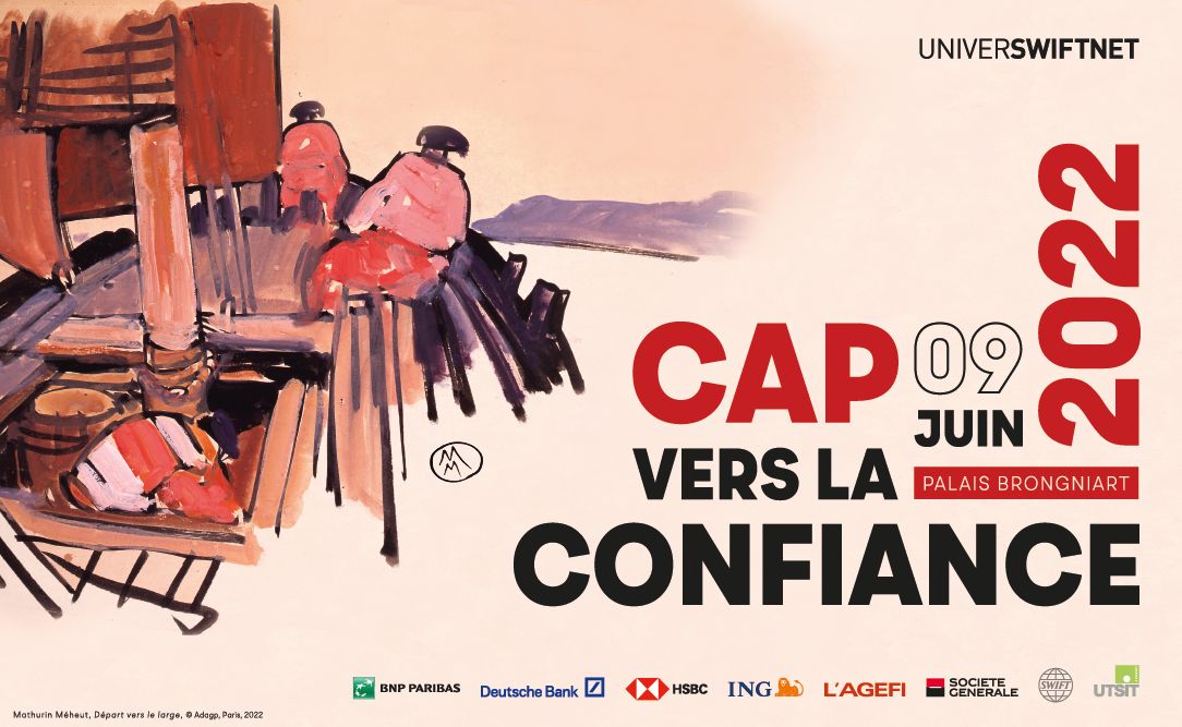 AgefiFrance's tweet photo. En 2022 #universwiftnet met le "Cap vers la confiance"
Nous vous attendons nombreux le 9 juin pour une journée de retrouvailles au Palais Brongniart !
Avec @BNPParibas @DeutscheBank @HSBC @INGFrance @AgefiFrance @SocieteGenerale #SWIFT #UTSIT
Inscription👉https://t.co/pvFc0z2T24 https://t.co/BxpUMeXbxr