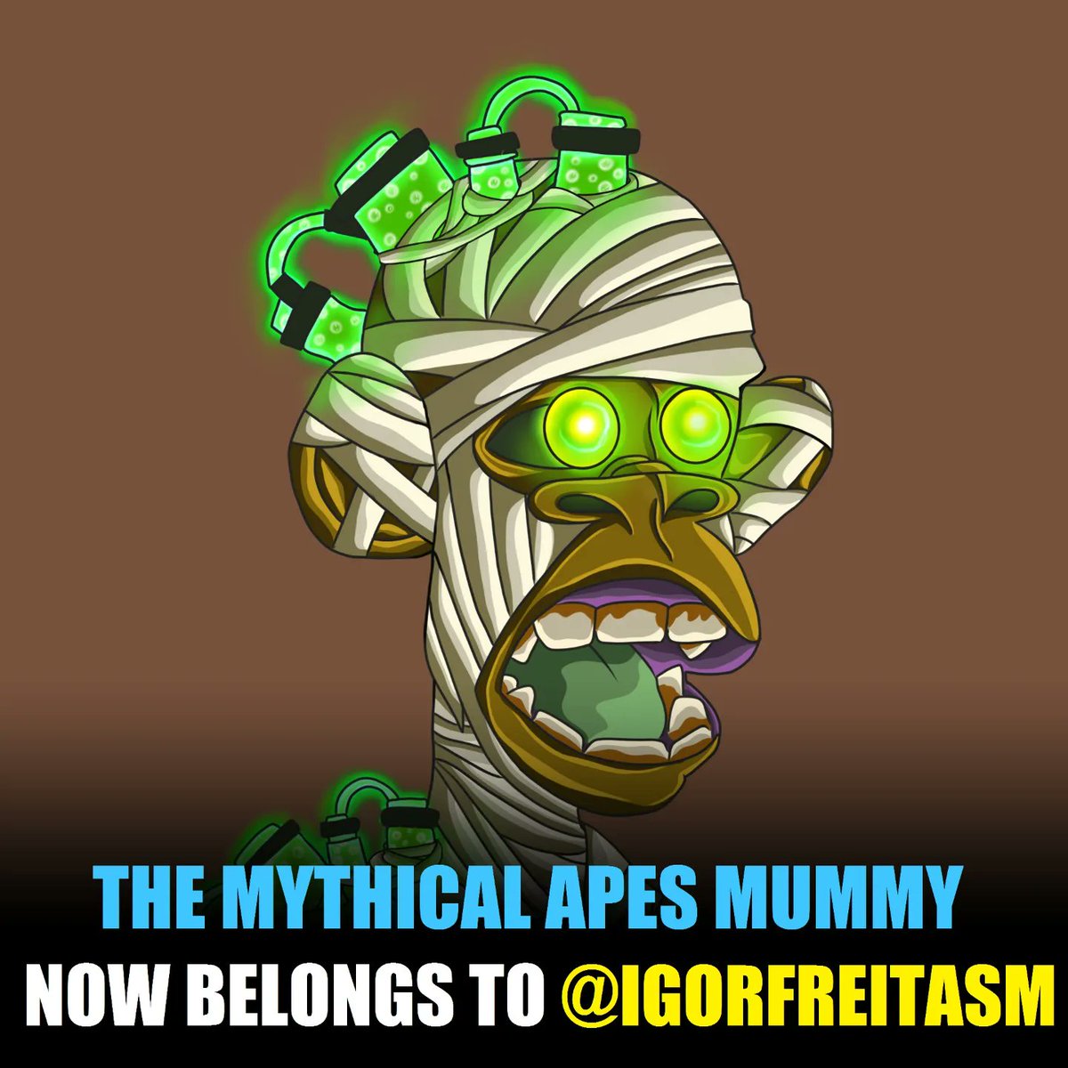 MythicalApes's tweet photo. 🖼The Mythical Mummy now belongs to @Igorfreitas_rnt 🙏Welcome to the Mythical Apes family❤ !!!

This collection is a 1001 Mythical Apes of which Apes are combined with mythical characters

 🖌All Apes are Hand Made❗️

➡️Follow @mythicalapes.eth
➡️Like ❤️ https://t.co/fVblvRENIR