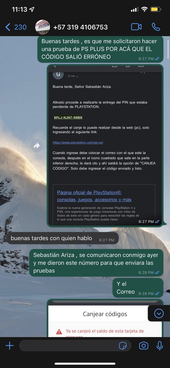 SebastianAriza_'s tweet photo. Lamentable y terrible @alkosto_col @Alkosto @ktronixcolombia  ME ROBARON!!!  , compre un código de PS PLUS ,  me enviaron el código hasta el 6
7 de diciembre , después de casi rogar por que la compra la hice 20 días antes , oh sorpresa se suponía que podía … Continúa abajo … https://t.co/EVXWFN3YRr