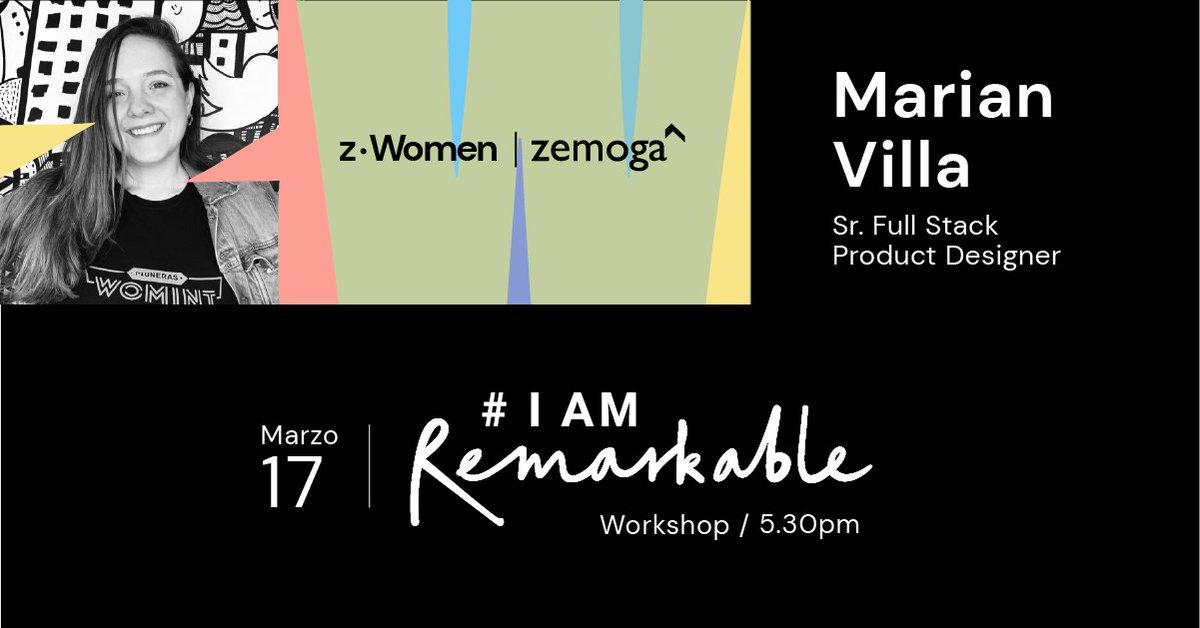 Zemoga's tweet photo. Hoy tendremos un workshop a cargo de Marian Villa, reconocida por su liderazgo en la industria y su trabajo por reducir la brecha de género en carreras tecnológicas. ¡No te lo pierdas! inscríbete aquí 👉 https://t.co/aNCuI7pek8 #mujeresentecnologia https://t.co/fjqiIVor0w