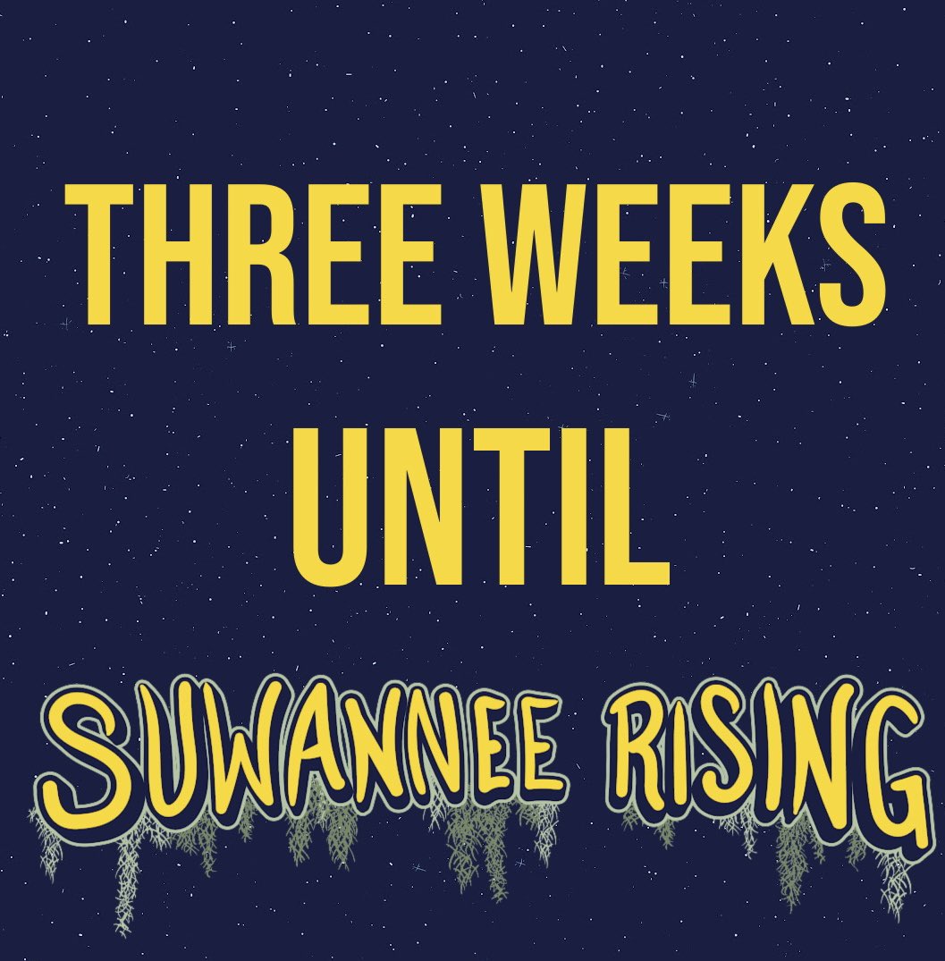 SuwanneeRising's tweet photo. 3 weeks until Suwannee Rising!  🎶⛺️🔥 https://t.co/L1D6y4WQAr