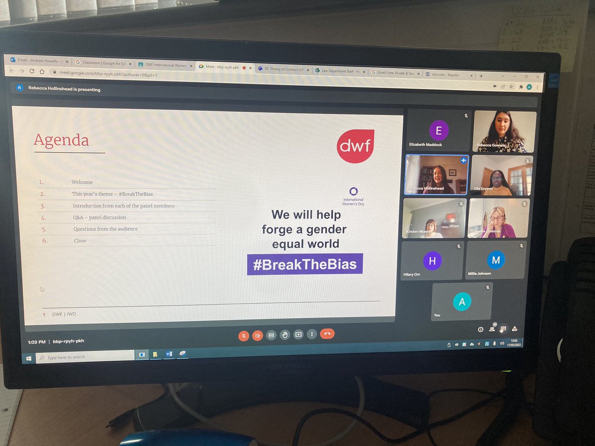 loretolaw's tweet photo. Great session four our students with @DWF_Law today! Thanks to all involved  #BreakTheBias https://t.co/c2OFPQNO2x