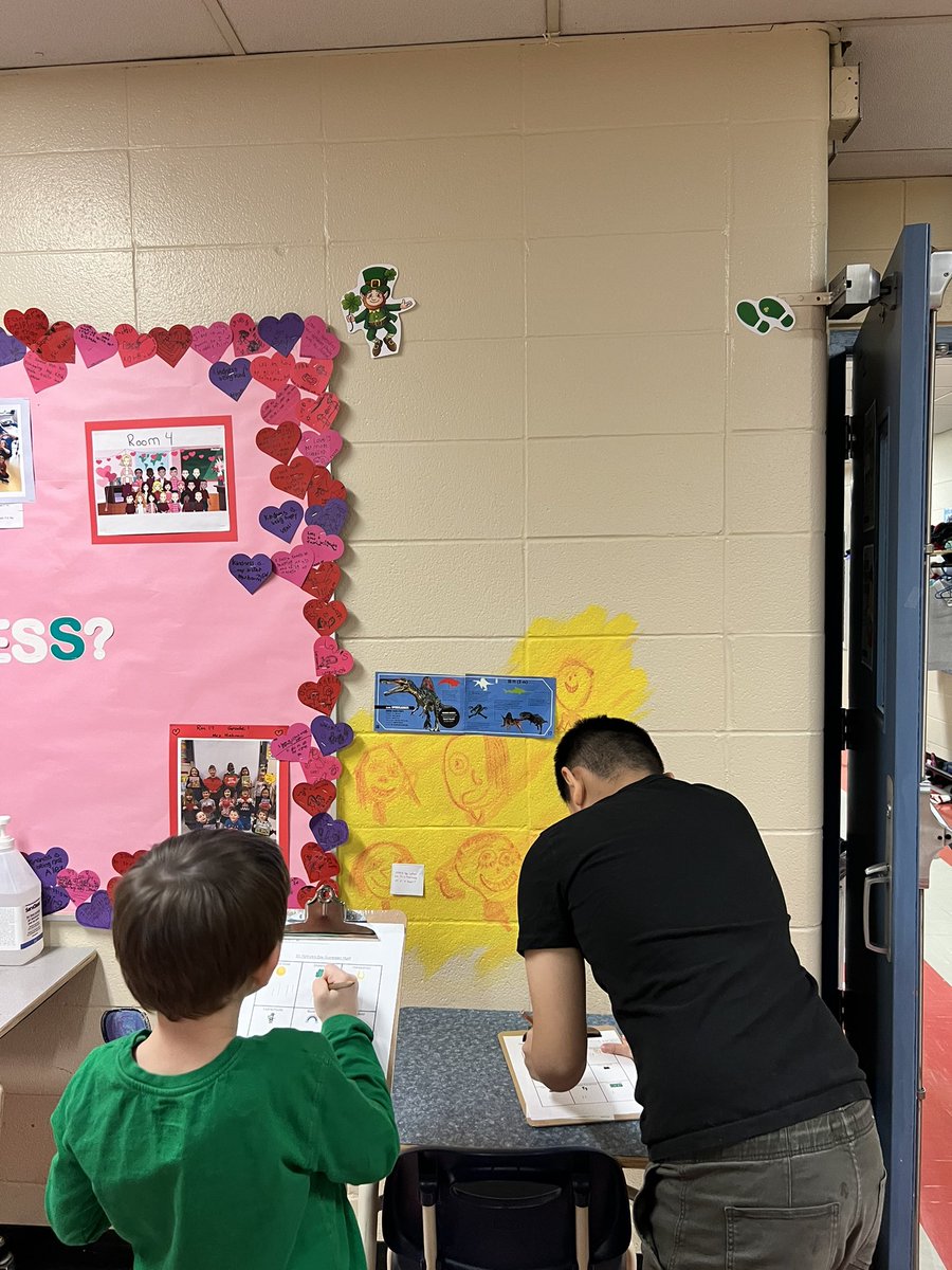 BantingBestCBE's tweet photo. What do you do when the leprechauns visit and leave treasures around the school? You use your amazing math brain to tally them and work with the data! #bantingisthebest #mathiseverywhere #mathandmovement https://t.co/ZFuX73aPJu