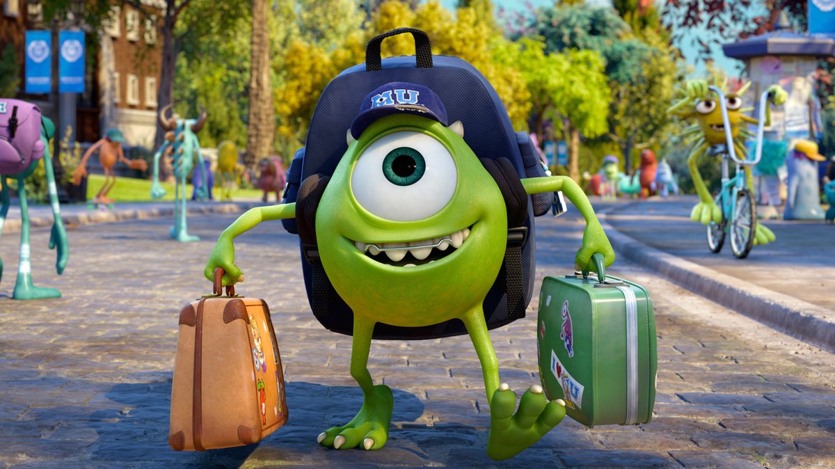 Pixar's tweet photo. Celebrate #StPatricksDay by letting us know which green character is most like you! Use: 
🤢 for Disgust 
🧢 for Mike Wazowski
🐢 for Squirt 
🦖 for Arlo 
🌊 for Luca 
🐉 for Blazey
Other? Let us know in the comments! https://t.co/sdlfGhW01d
