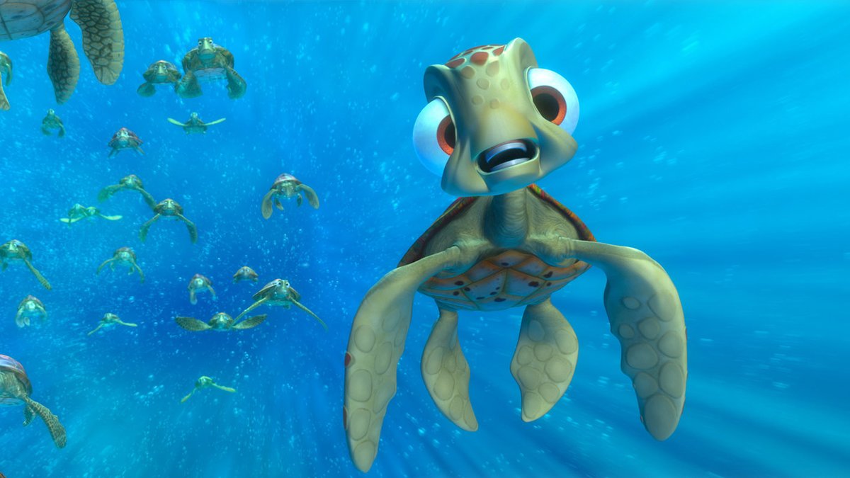 Pixar's tweet photo. Celebrate #StPatricksDay by letting us know which green character is most like you! Use: 
🤢 for Disgust 
🧢 for Mike Wazowski
🐢 for Squirt 
🦖 for Arlo 
🌊 for Luca 
🐉 for Blazey
Other? Let us know in the comments! https://t.co/sdlfGhW01d