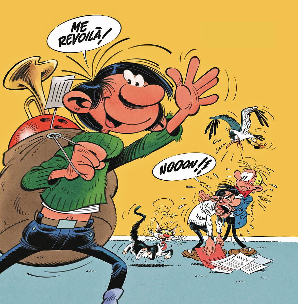 stripland_BENL's tweet image. #Flater slaat weer toe! In oktober verschijnt een gloednieuw album van #Guust door #Delaf, de tekenaar van #MooieNavels is de nieuwe bezieler. Klein detail: De dochter van #Franquin zou zich verzetten tegen de publicatie. Als dat maar goed komt. #WordtVervolgd #Dupuis #Angoulême