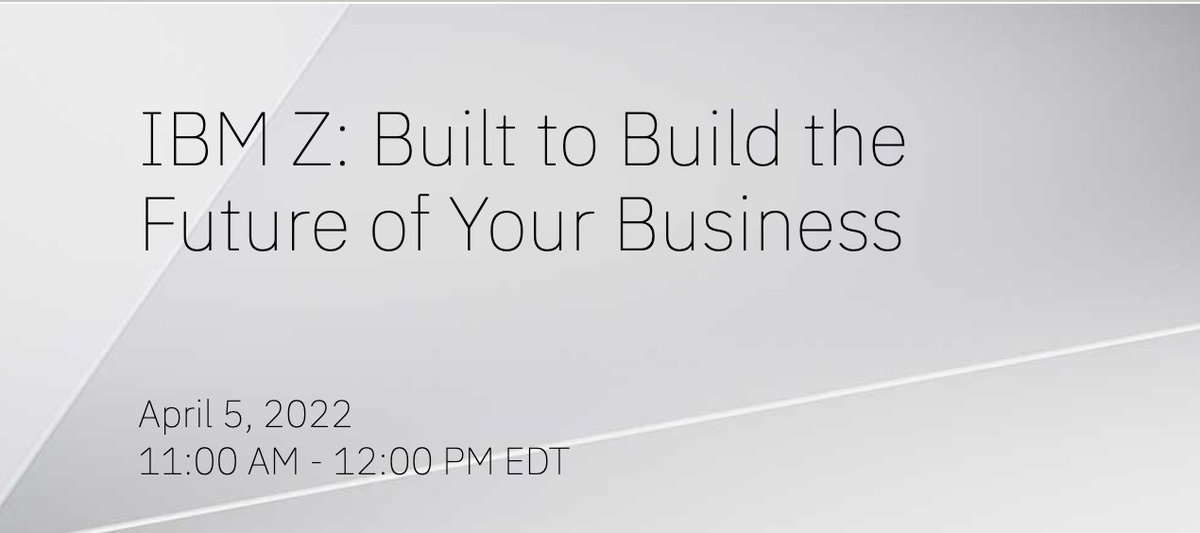 Please join us as we unveil what’s coming in @IBMZ and what it means for your hybrid cloud journey. I will have <a href="/dariogila/">Dario Gil</a>, <a href="/PriyaDewan/">Priya Dewangan</a> and others to help me unveil the future. Here's how to join us ==> ibm.com/events/reg/flo… #BuiltToBuild #IBMZ