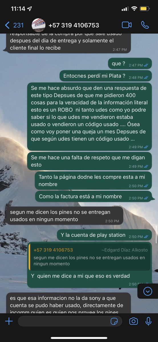 SebastianAriza_'s tweet photo. @ktronixcolombia @sicsuper @Alkosto  y hasta el día de hoy me dijeron ha no , su casi se cerró el código fue usado fin del tema . ME ROBARON LITERAL ÓSEA ABSURDO .Nada de lo que ellos me enviaron es real , compre en Octubre y después de  6 meses sigo con este caso .. https://t.co/foxfAKwW1c