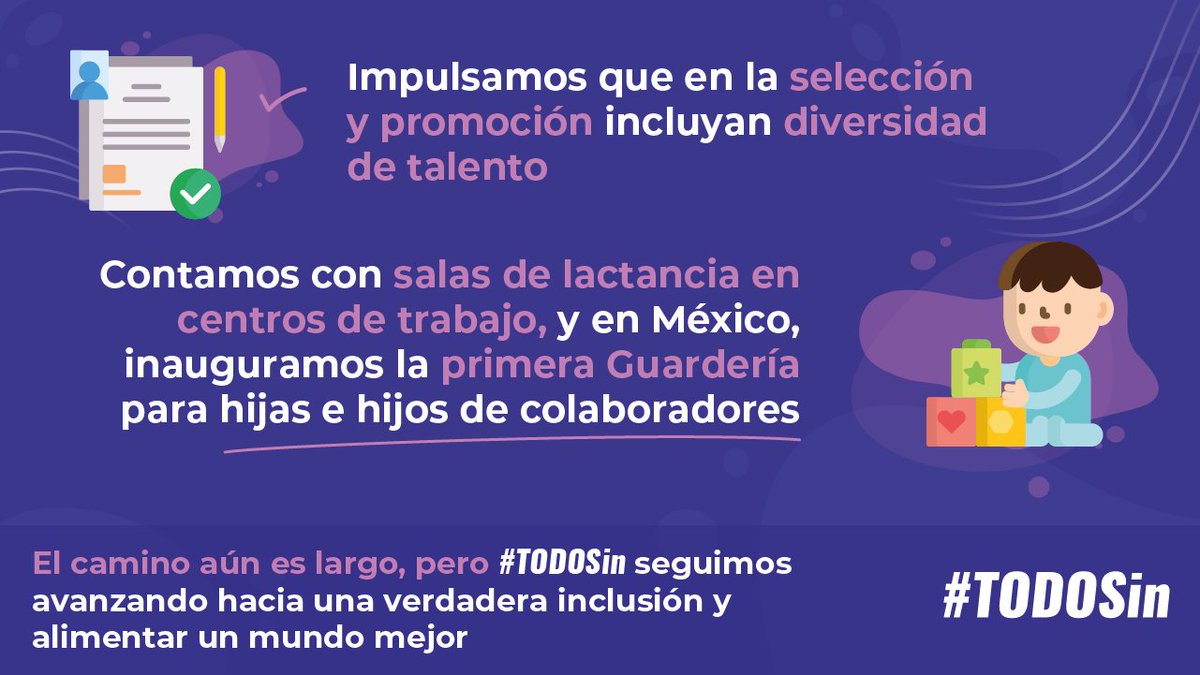 Grupo_Bimbo's tweet photo. #TodasIn | Trabajamos para hacer de la diversidad y equidad un elemento fundamental en todas nuestras actividades. Estas son algunas de las iniciativas con las que buscamos #RomperElMolde y construir #EmpresasXTuBienestar https://t.co/V05uY0YtWG