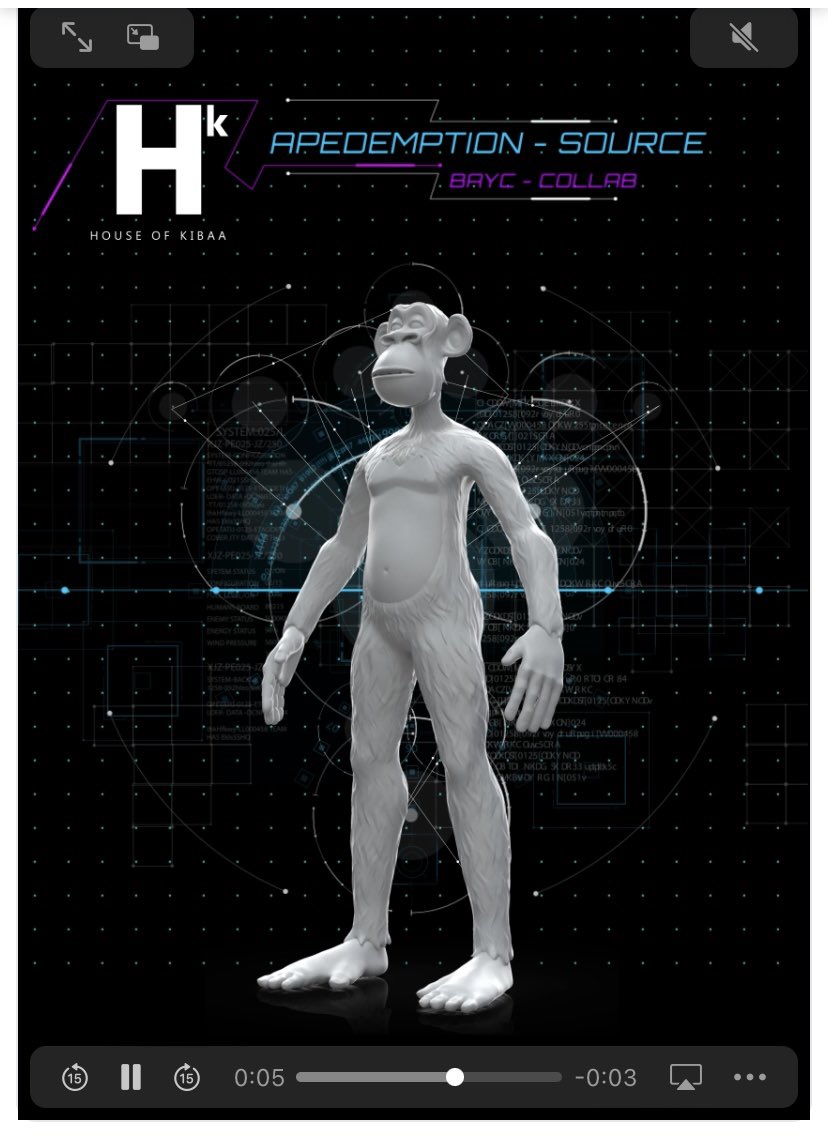 In honor of $ape day lets not forget <a href="/HouseofKibaa/">House of Kibaa</a> made some amazing 3D renders files in the early days. Just saying $apes if you want to reinvest into some cool animations 👀