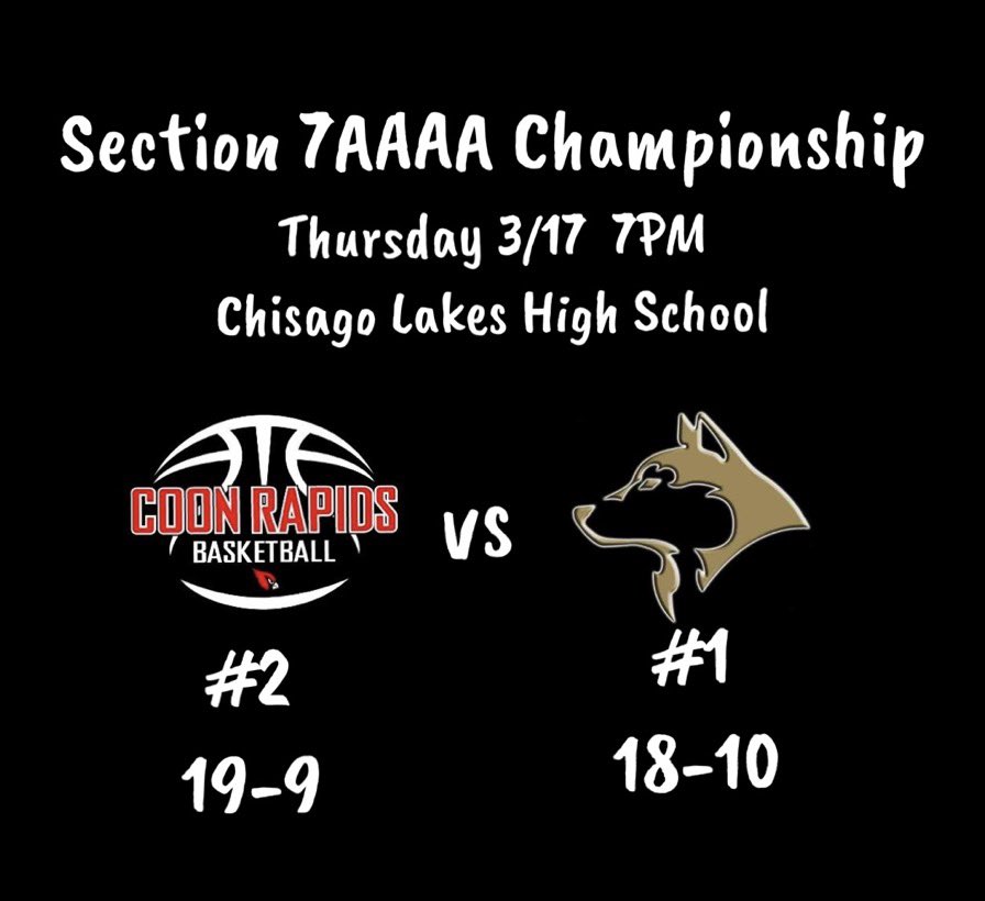 Make sure to go support our boys tonight for the section championship!! #BeatAndover