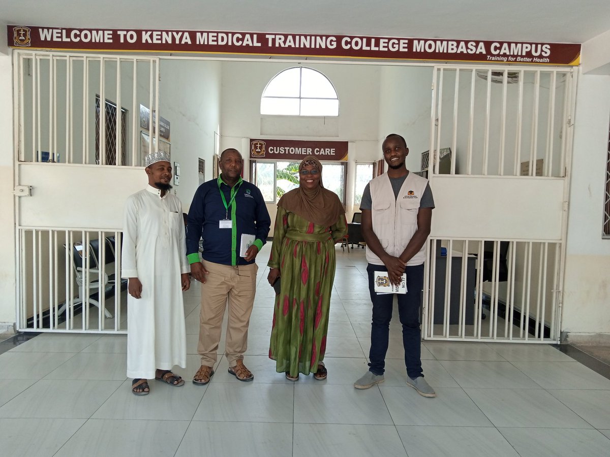 AEDT_Interact's tweet photo. #HudumaMashinani #CoastChapter #Day1
Our team paid a courtesy visit to @Kmtc_official Mombasa Campus, had a very fruitful discussion on potential areas of collaboration.
Special thanks to Madam Riziki, D. principal for hosting us
@abdallaumar1 @dr_saado @UmmaUniversity https://t.co/e6FliOFCoD
