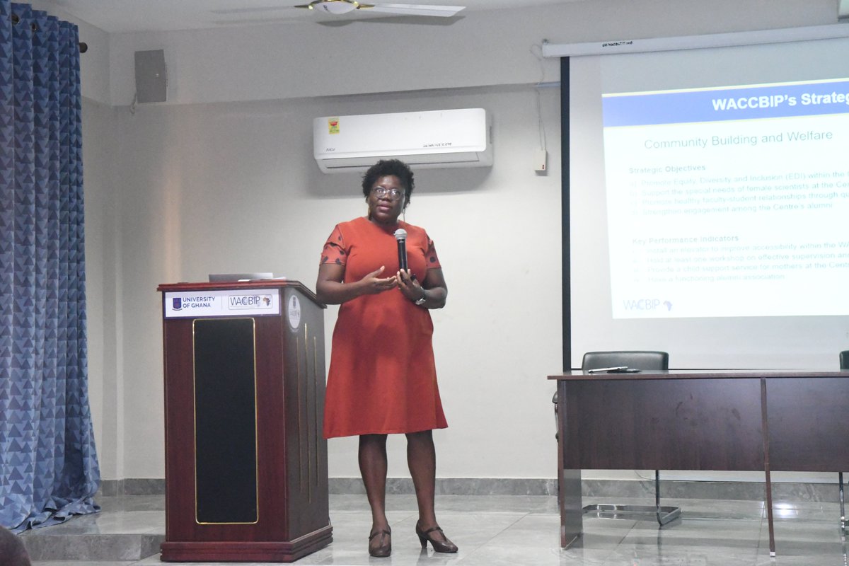 WACCBIP_UG's tweet photo. Dr. Lydia Mosi, Deputy Director responsible for Administration at WACCBIP, briefs staff on WACCBIP's strategic direction and Risk Management plan. https://t.co/G04pCFNOsz