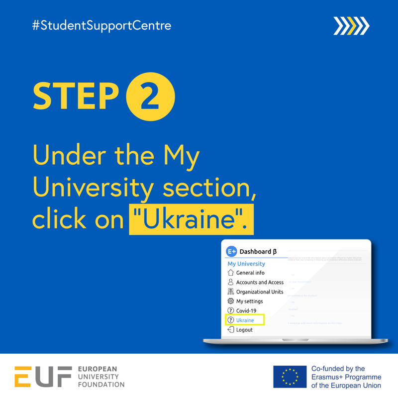 Uni_Foundation's tweet photo. Your HEI is offering assistance to #students fleeing #Ukraine and would like to make it appear on our Student Support Centre?

Follow these 3️⃣ steps!