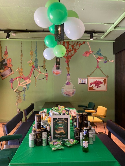 WSWenlock_'s tweet photo. Happy Saint Patrick's Day from @WSWenlock_  even our walls matching the event today ☘️☘️☘️
#StPatricksDay #green https://t.co/B2se5Ncmbo