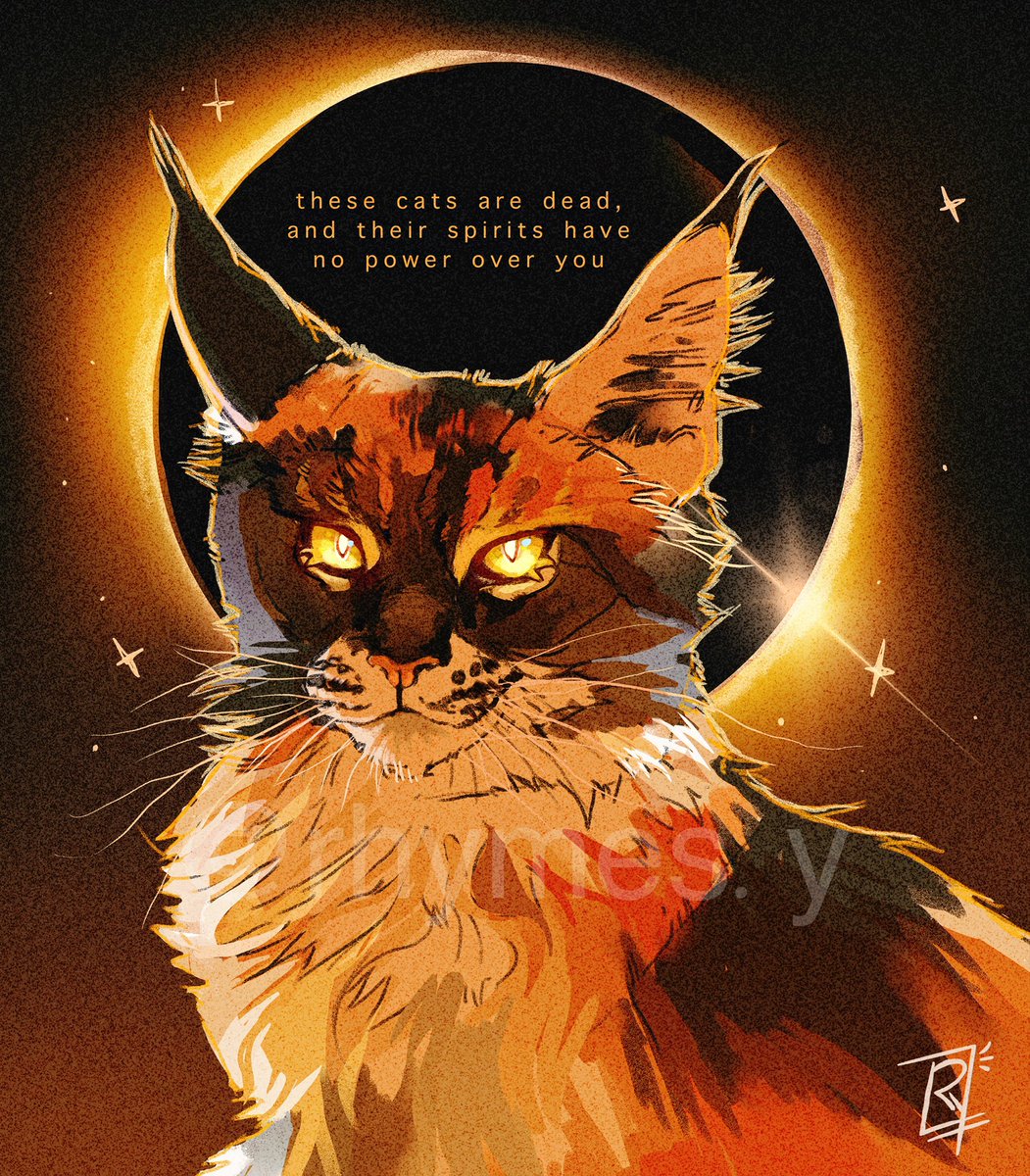 rhymes_art's tweet photo. My favorite villain from the third arc 🧡🌘 #warriorcats #fanart #catart https://t.co/c91Bo1ciVL
