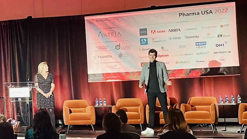 First in person keynote done! ✅ An intense few weeks of analysis &amp; prep, but with our #PharmaBrandemic data - we arrived with a brilliant and important story to tell.

Proud to represent <a href="/MBoothHealth/">M Booth Health</a> &amp; be up there with <a href="/karen4ideas/">karen strauss</a>. 💫Here’s to the next! #REpharmaUSA <a href="/RE_Pharma/">Reuters Events Pharma</a>
