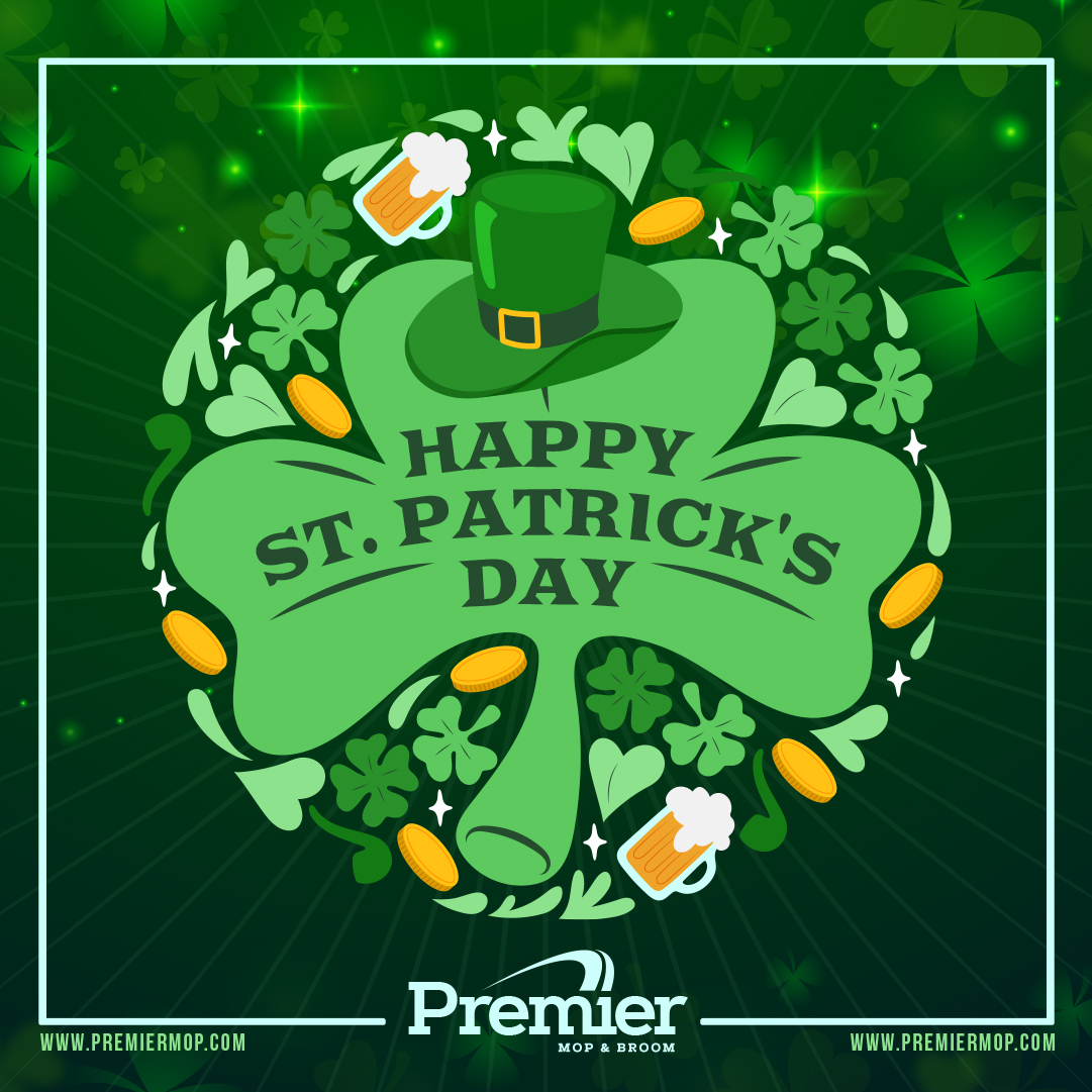 PremierMopBroom's tweet photo. “There is no luck except where there is discipline.” Happy St. Patrick's Day ☘️ #PremierProducts #WholesaleMicrofiber #PrivateLabel  #JanitorialSupplies #WetMops #Brooms #DustMops #MopHandles #BroomHandles #CarpetBonnets #PrisonMops @PremierMop https://t.co/dxkk7hAyKy https://t.co/1P1KbMhTJI