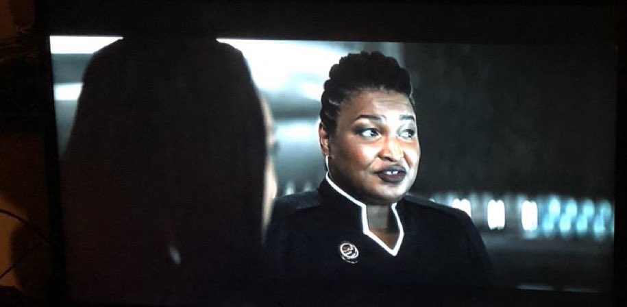 GAFollowers's tweet photo. Stacey Abrams recently had a cameo on Star Trek Discovery as president of United Earth. 🆒 https://t.co/sySAmFslYR
