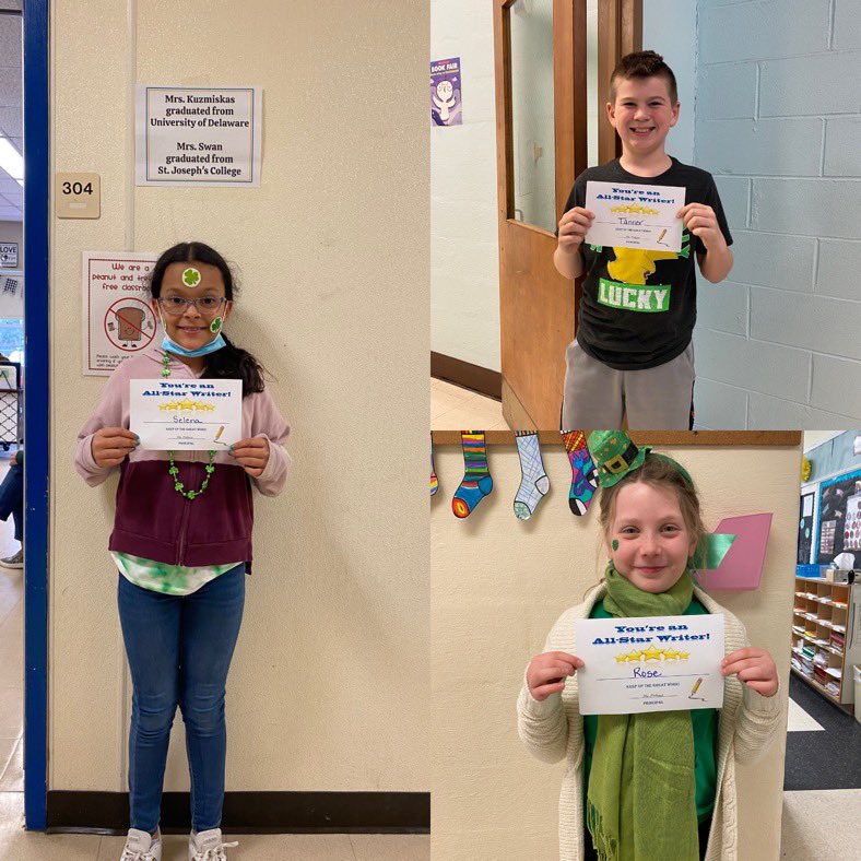 BPESchool's tweet photo. Writers of the Week! (Photography by third grade helper for day!)  #bperocks https://t.co/ZhSarMYfu4