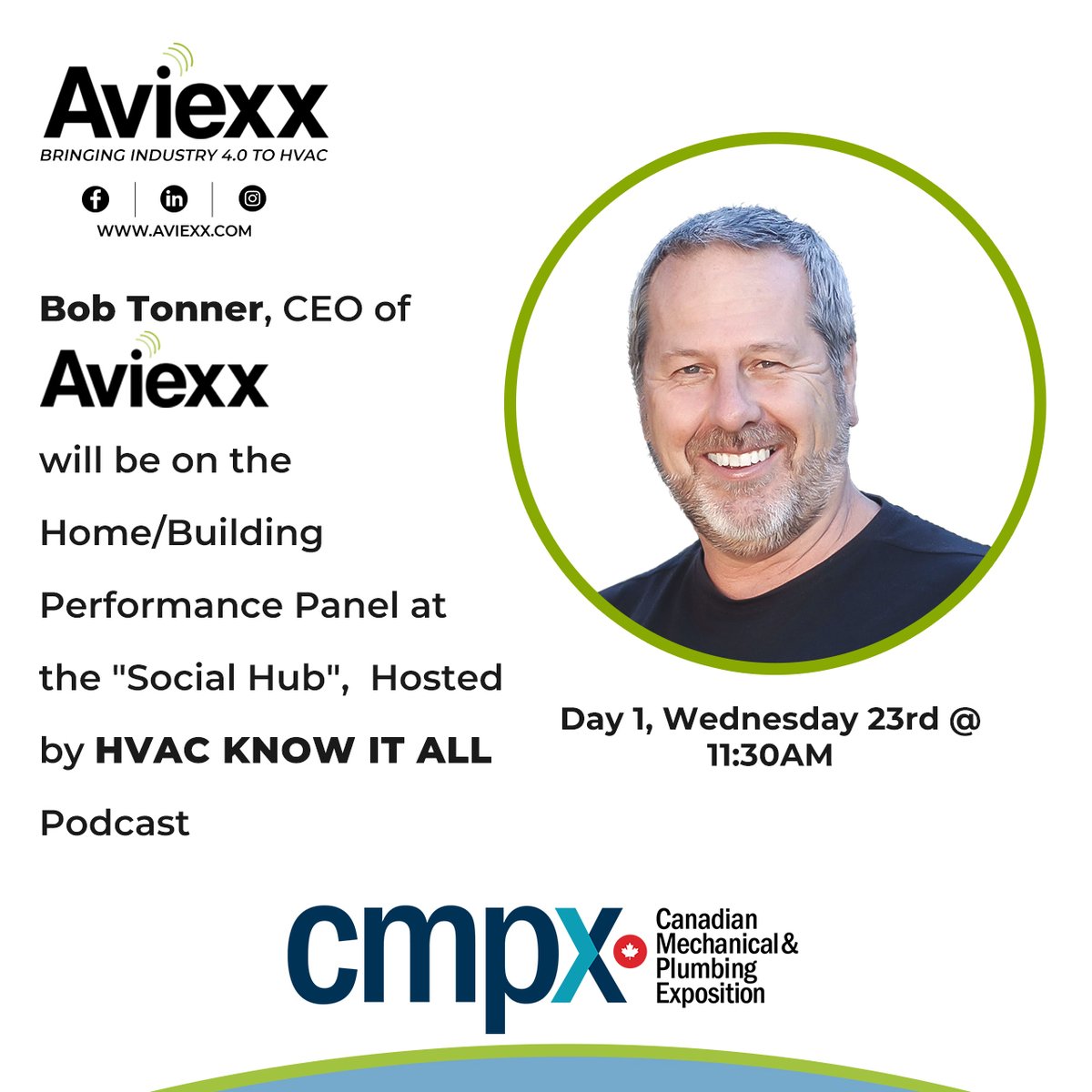 Are you ready to learn more about the #Home/Building Performance hosted by <a href="/HVACKnowItAll/">hvacknowitall</a> Podcast? Join us on a live stream on March 23rd at 11:30AM where the CEO of <a href="/AviexxTech/">Aviexx | HVAC Tech</a> Bob Tonner, &amp; other panel speakers will discuss the topic at the #CMPX Show next Thursday!
#hvac #show