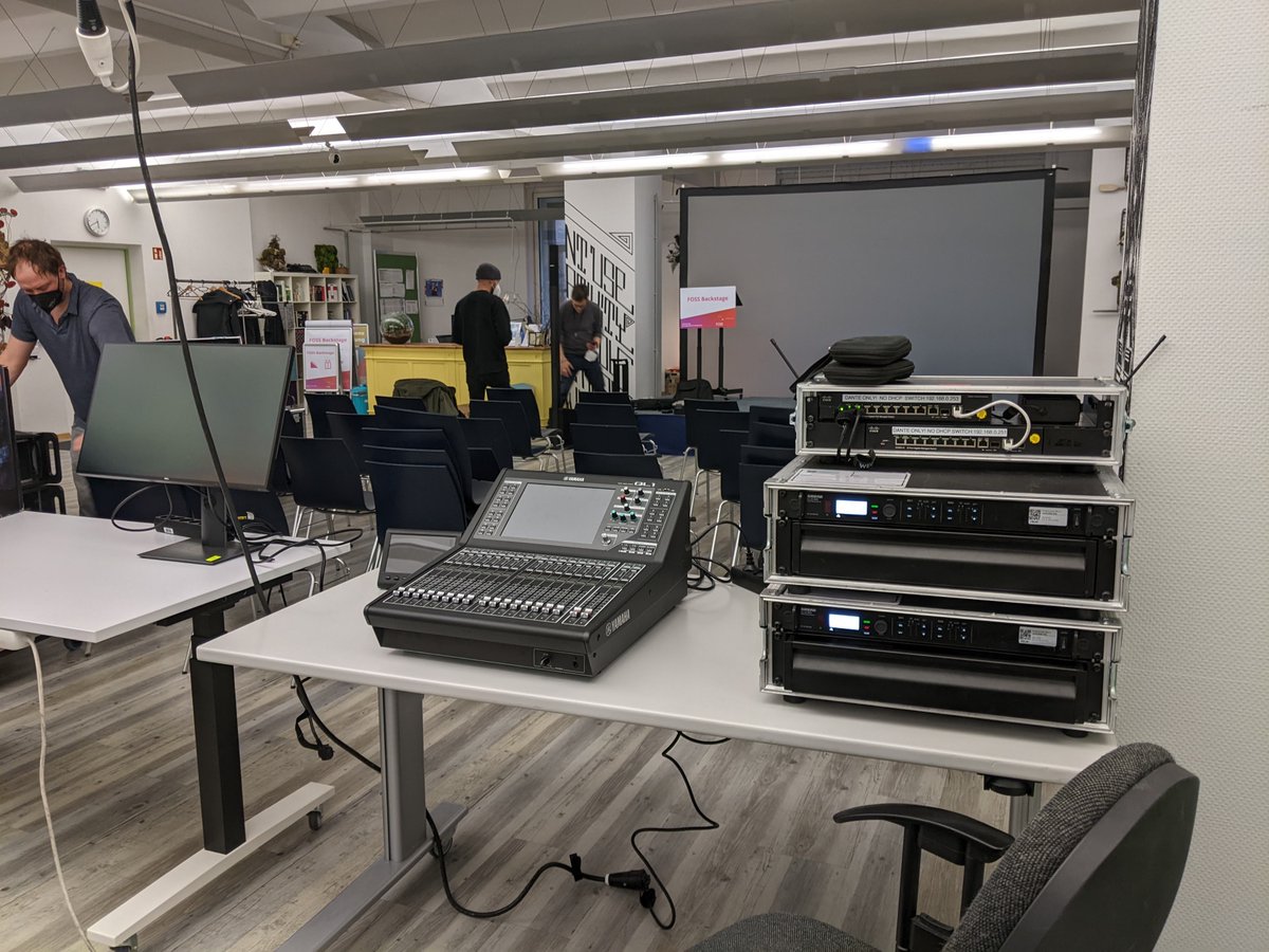 Build-up is going well at <a href="/TUECHTIG_Berlin/">TUECHTIG</a> – getting ready for the on-site day of <a href="/Fossbckstg/">@fossbackstage@floss.social</a>! Feel free to join me later for a drink and a chat. Looking forward to meeting you! #FOSSBack
